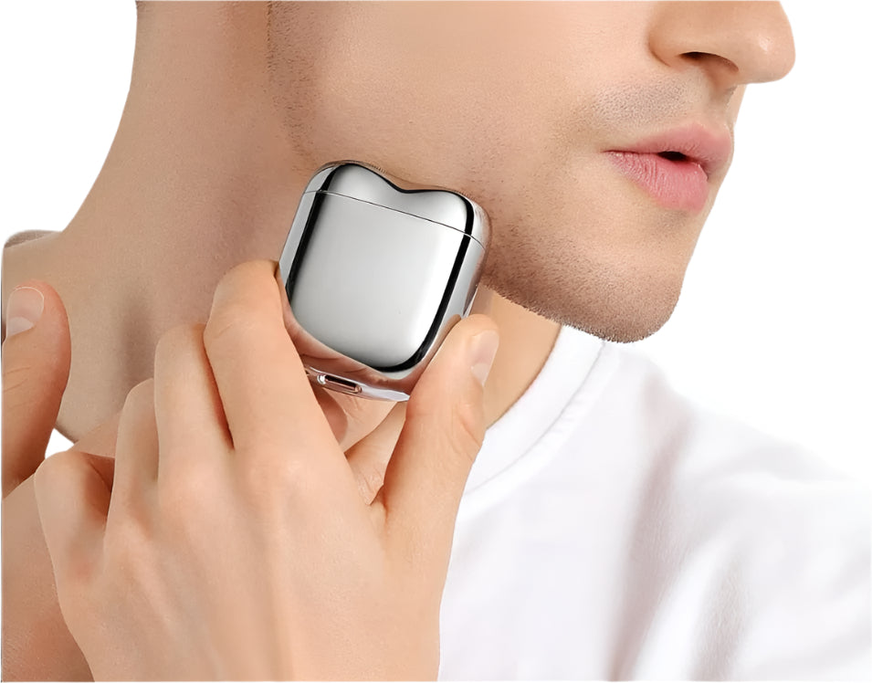 AureoShave Compacte Elektrische Scheerapparaat | Oplaadbaar via USB, waterdicht en perfect voor thuis, in de auto en op reis.