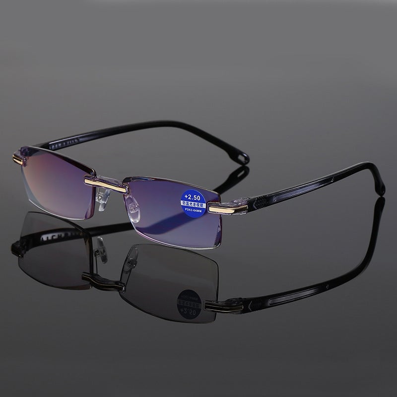 Viselio Intelligente Leesbril met Multifocale Glazen | Ultraleicht & Blauwlichtfilter | Voor Dichtbij- & Verafzicht | Titaniumframe TR90