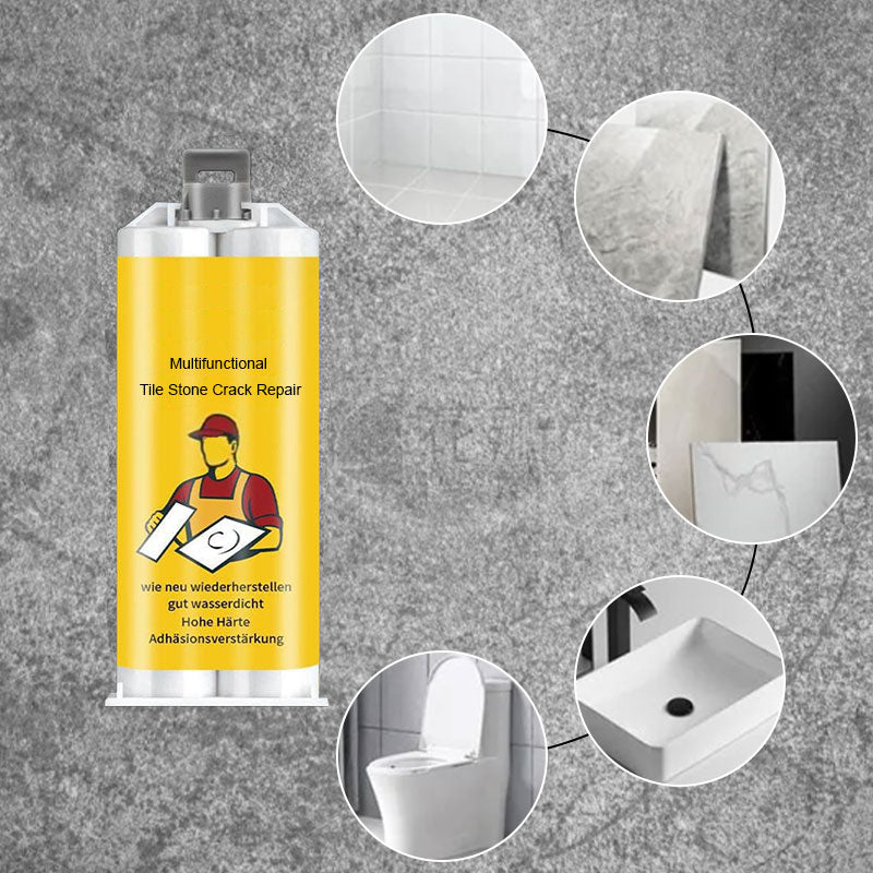 LuxuraFix Tegel- en Steenbreukreparatieset | Hoogwaardige set voor moeiteloze reparatie van tegels en steenbreuken