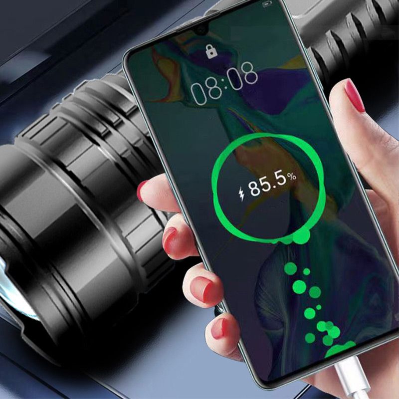 LuxeLumen Premium Laser Telescoop Zaklamp | Multifunctionele zaklamp met krachtige zoomfunctie