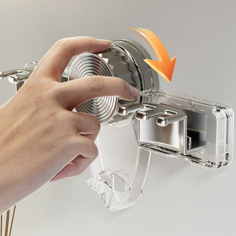 LuxuraCare 4-Slot Tandenborstelrek | Elegant en hygiënisch met sterke vacuümzuiging