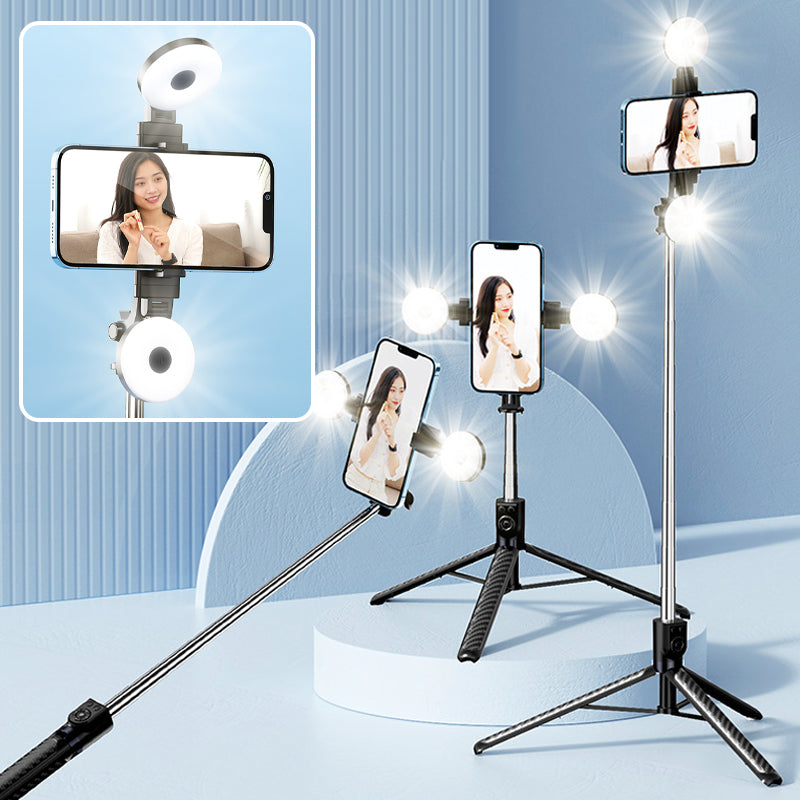 LuxuraSnap Elite Selfie Stick Tripod | Maak verbluffende selfies met geïntegreerde LED vullicht