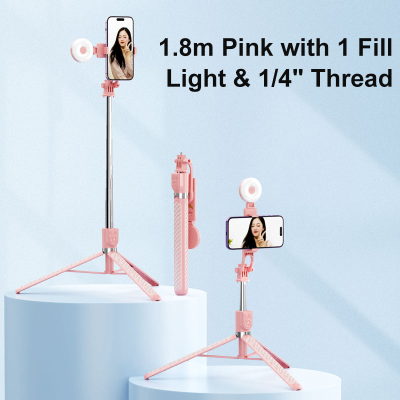 LuxuraSnap Elite Selfie Stick Tripod | Maak verbluffende selfies met geïntegreerde LED vullicht