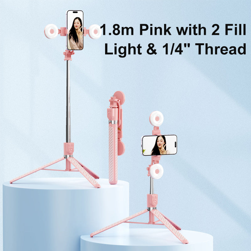 LuxuraSnap Elite Selfie Stick Tripod | Maak verbluffende selfies met geïntegreerde LED vullicht