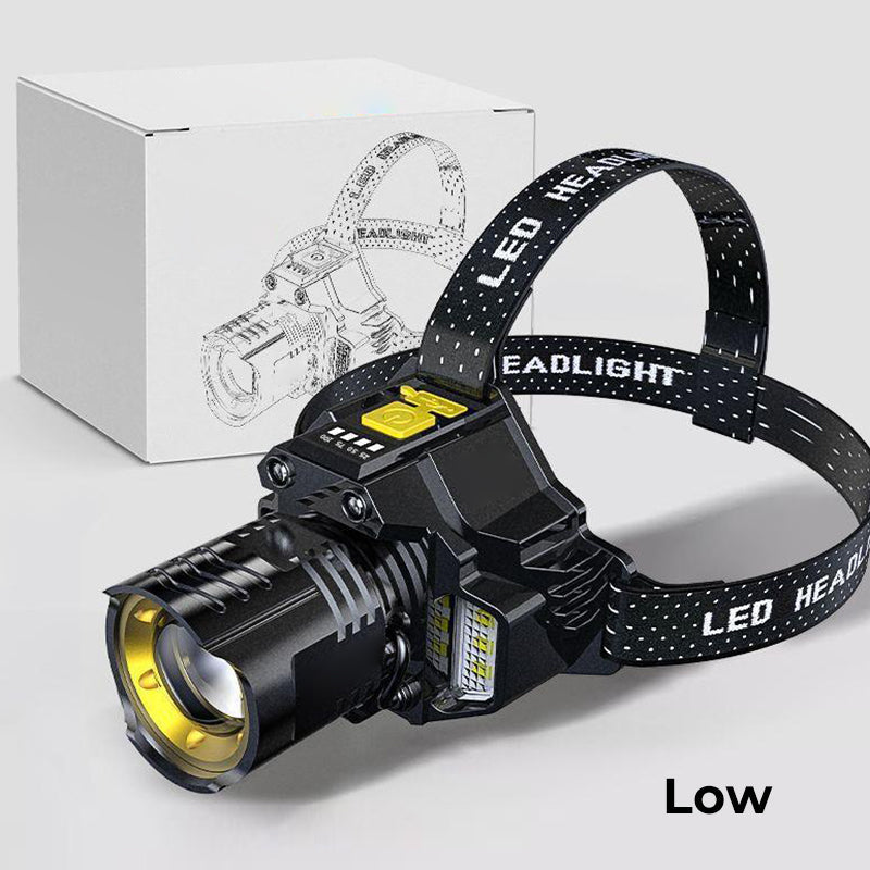 LuxeLight Waterdichte Oplaadbare Hoofdlamp | Perfecte verlichting voor buitenavonturen en handsfree gebruik