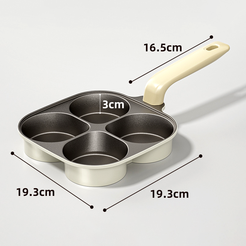 4-Cup Omeletpan met Antiaanbaklaag – Vier Eieren Tegelijk Bakken