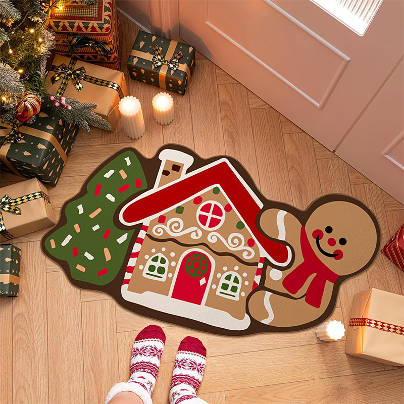 KerstGinger Deurmat Luxe – Absorberende antislip kerstdeurmats