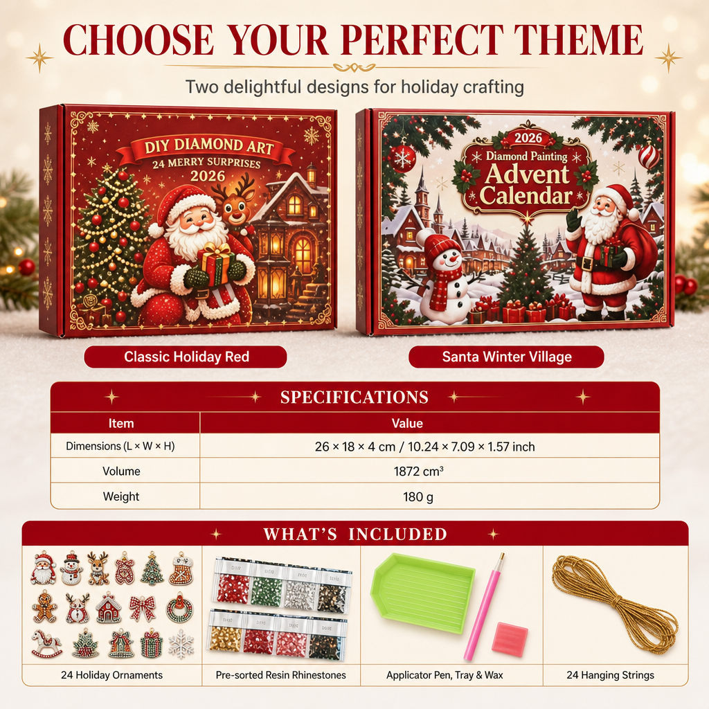 DIY Kerst Ornamenten Adventskalender 2026 – 24 Dagen