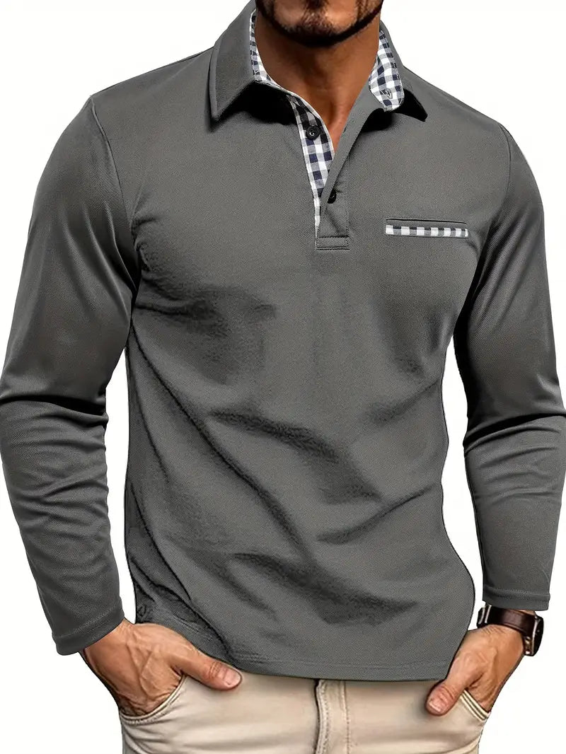 Polo Met Lange Mouwen Comfortabele Pasvorm Tijdloze Stijl