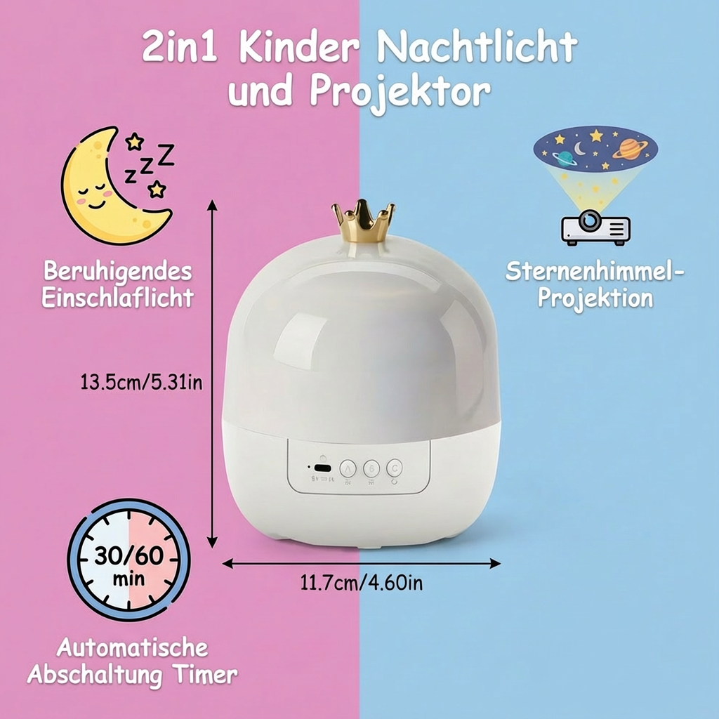 2-in-1 Kinder Nachtlampje en Projector