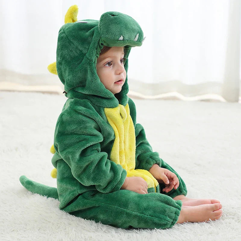 Romper voor baby's | Baby Fleece Overall | Dier Onesie | Wolklin