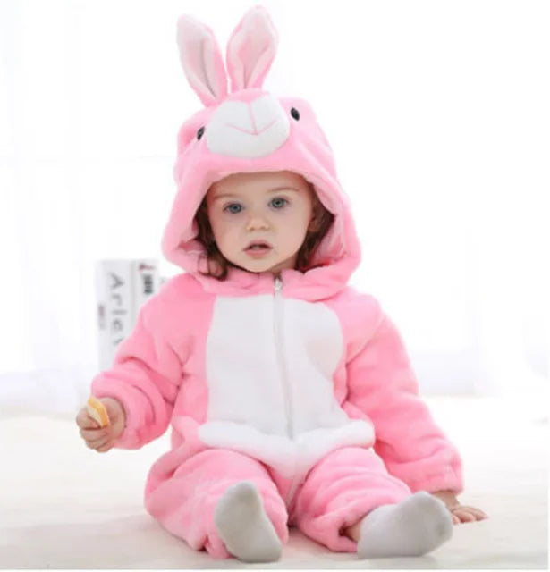 Romper voor baby's | Baby Fleece Overall | Dier Onesie | Wolklin