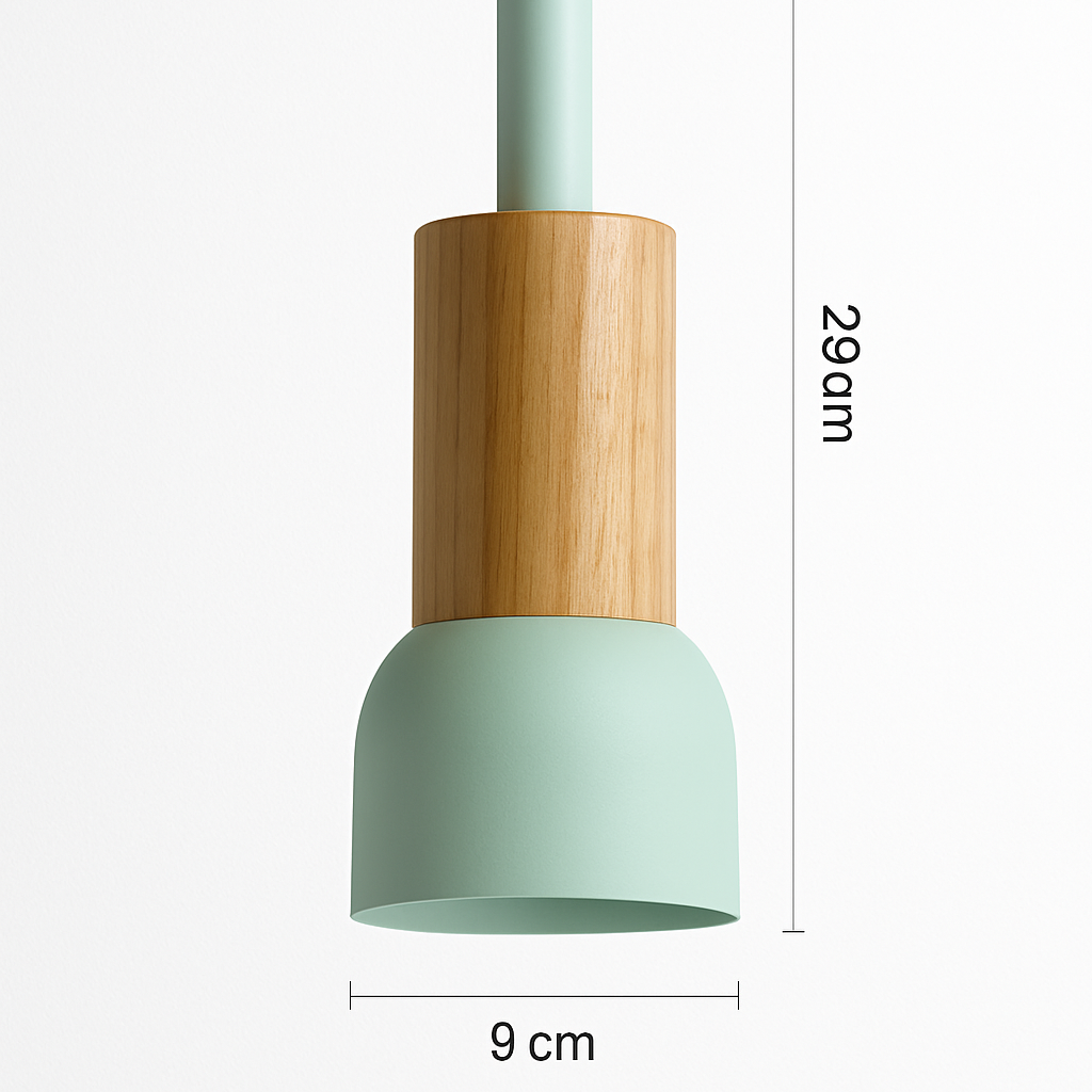 Design-hanglamp van hout en metaal in verschillende vormen Venster