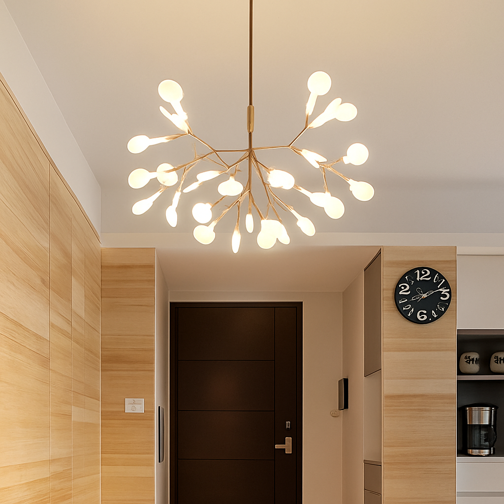 Moderne LED-hanglamp Boom in Koper of Zwart voor Thuis
