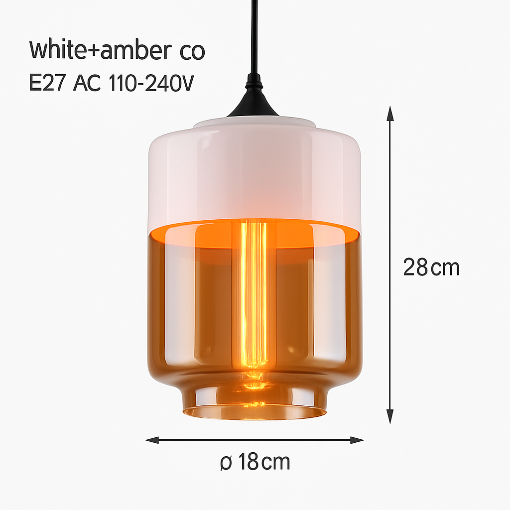 Moderne Hanglamp van Glas en Metaal Loft