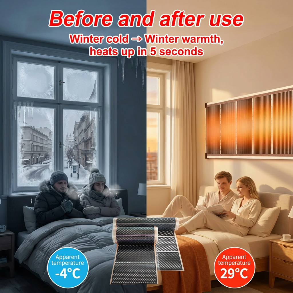 Infrarood Wandverwarming – Snelle 3 Seconden Verwarming, Energiezuinig & Stil
