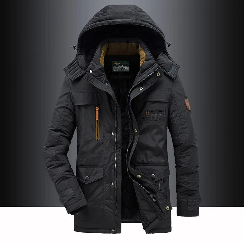 Casual Quilted Parka Jacket for Men