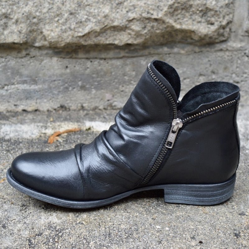 Trendy Leren Dames Enkellaarsjes – Eva