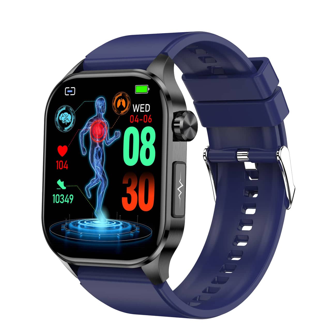 Smartwatch voor Gezondheid & Fitness – EKG, Bloeddruk, Hartslagmeting – Compatibel met iOS & Android