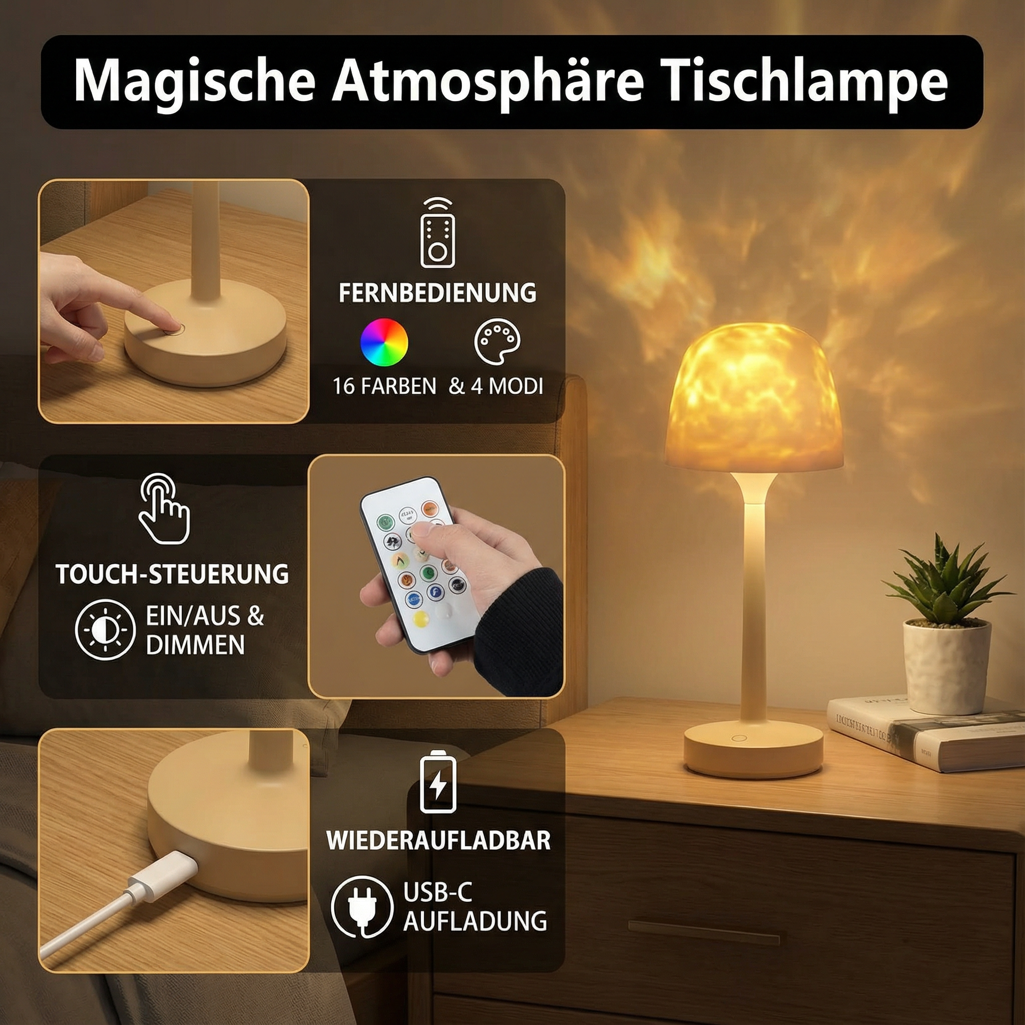 Magische Tafellamp Sfeerlicht voor Elke Ruimte