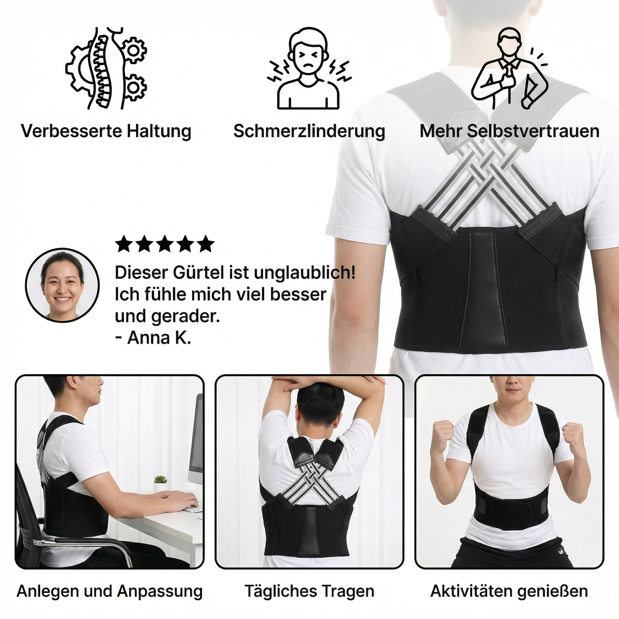 Aangenaam Rugcorrectie Gürtel