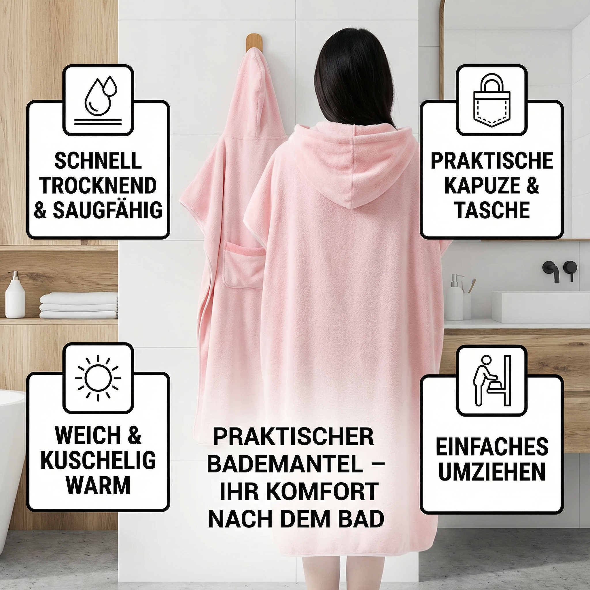 Praktische Badjas