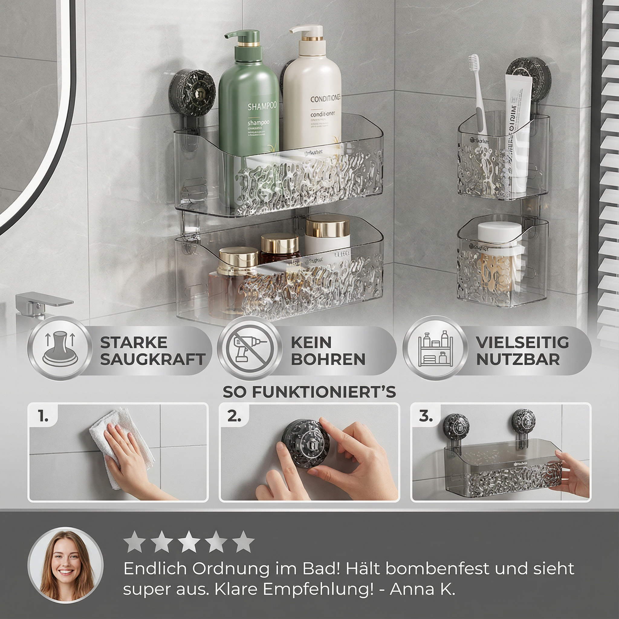 Zuignap Badkamer Rek