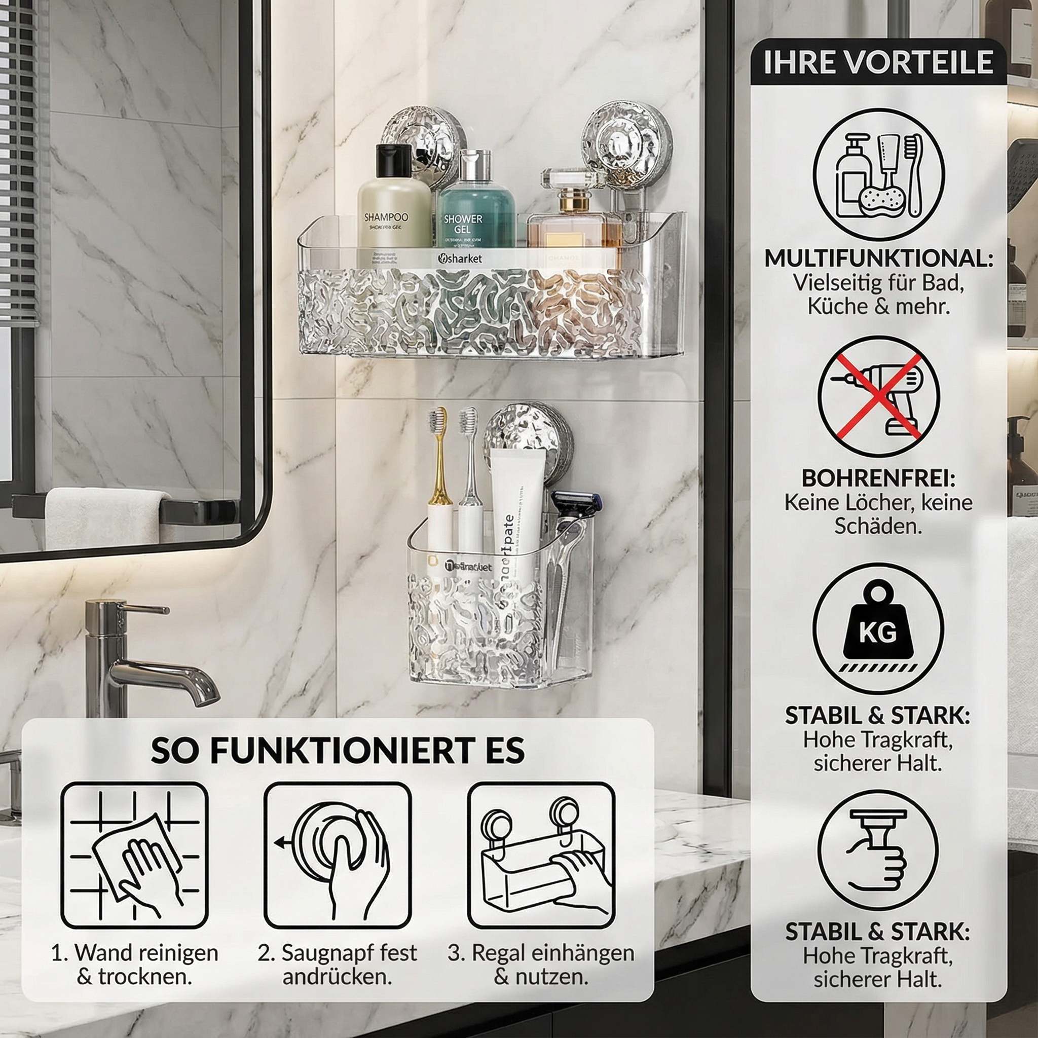 Zuignap Badkamer Rek