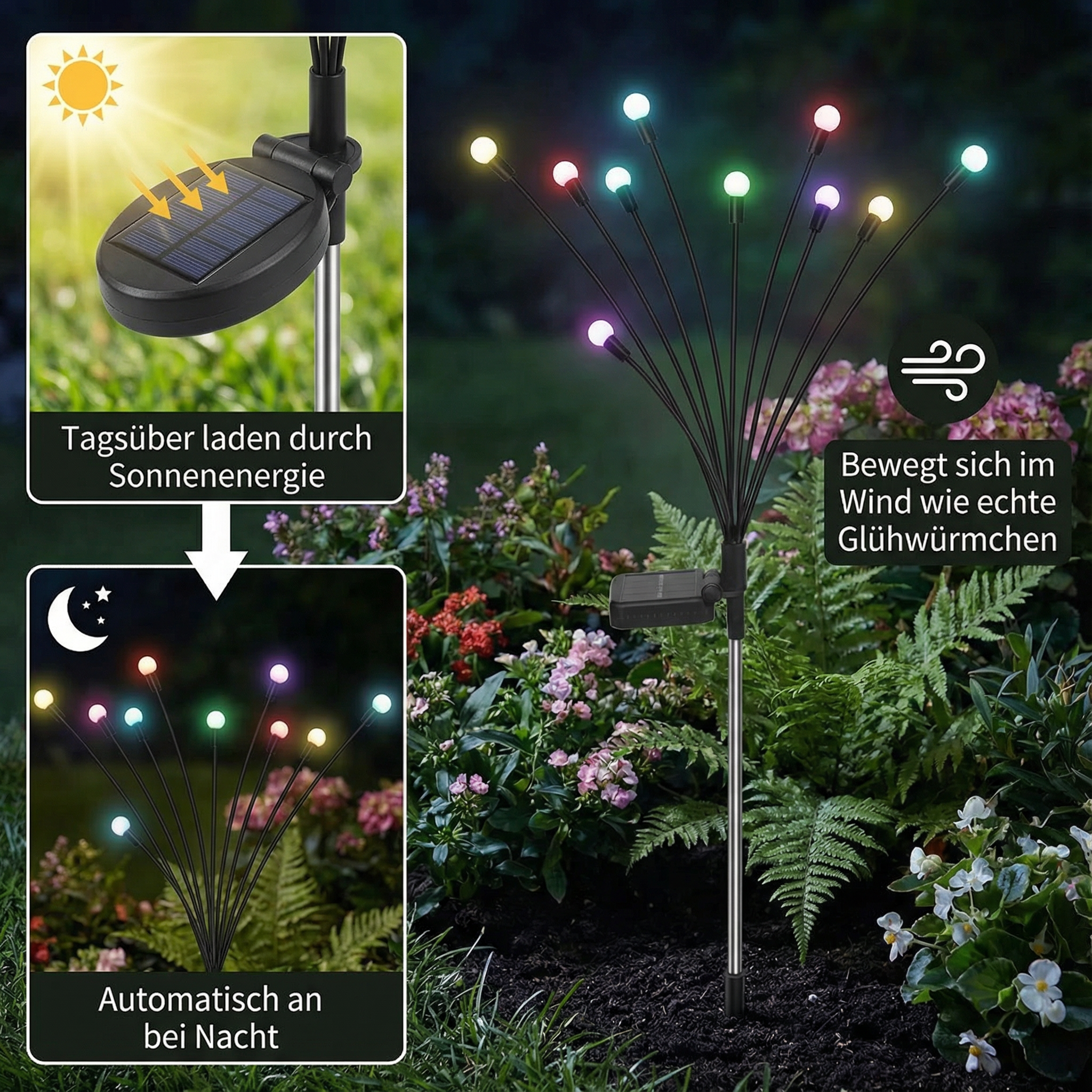 Zonne Glühwürmchen Tuinlampen