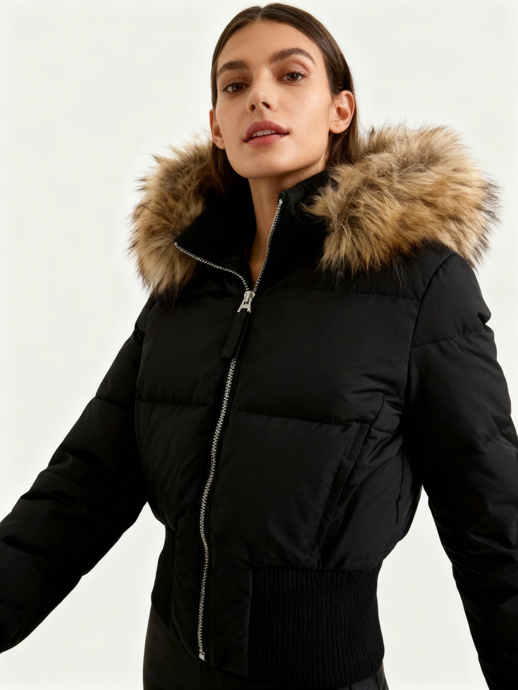 Dames Gewatteerde Winterjas met Warme & Afneembare Kapuchon | Heidi-Mode