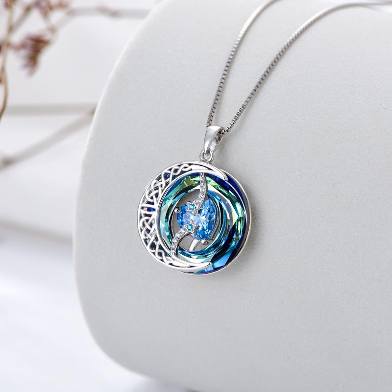 Lunara | 18K Goud Geplateerde Geboortesteen Ketting Maansster Ontwerp