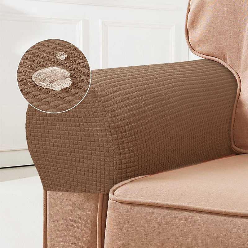 Stretch Armleuninghoezen – Spandex Hoezen voor Stoelen & Fauteuils, Set van 2, Bordeaux
