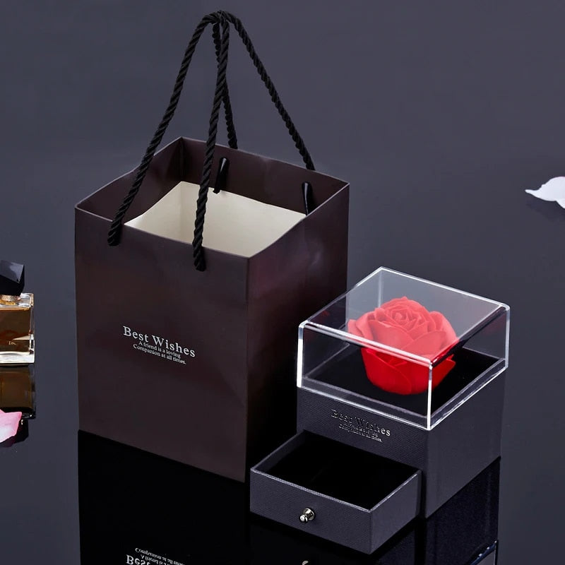 Roman ketting | Eeuwige roos en hart ketting | Luxe geschenkset