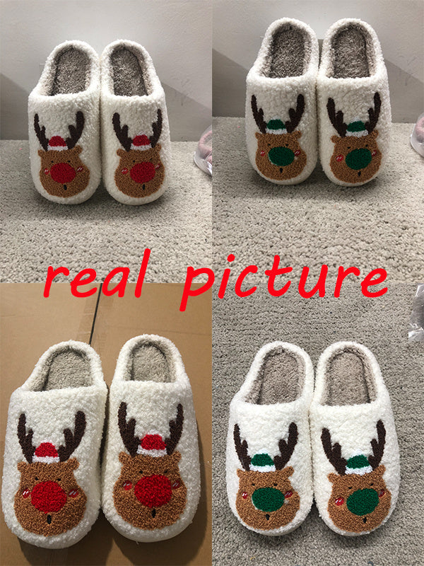 Warme Kerst Huisschoenen van Pluche