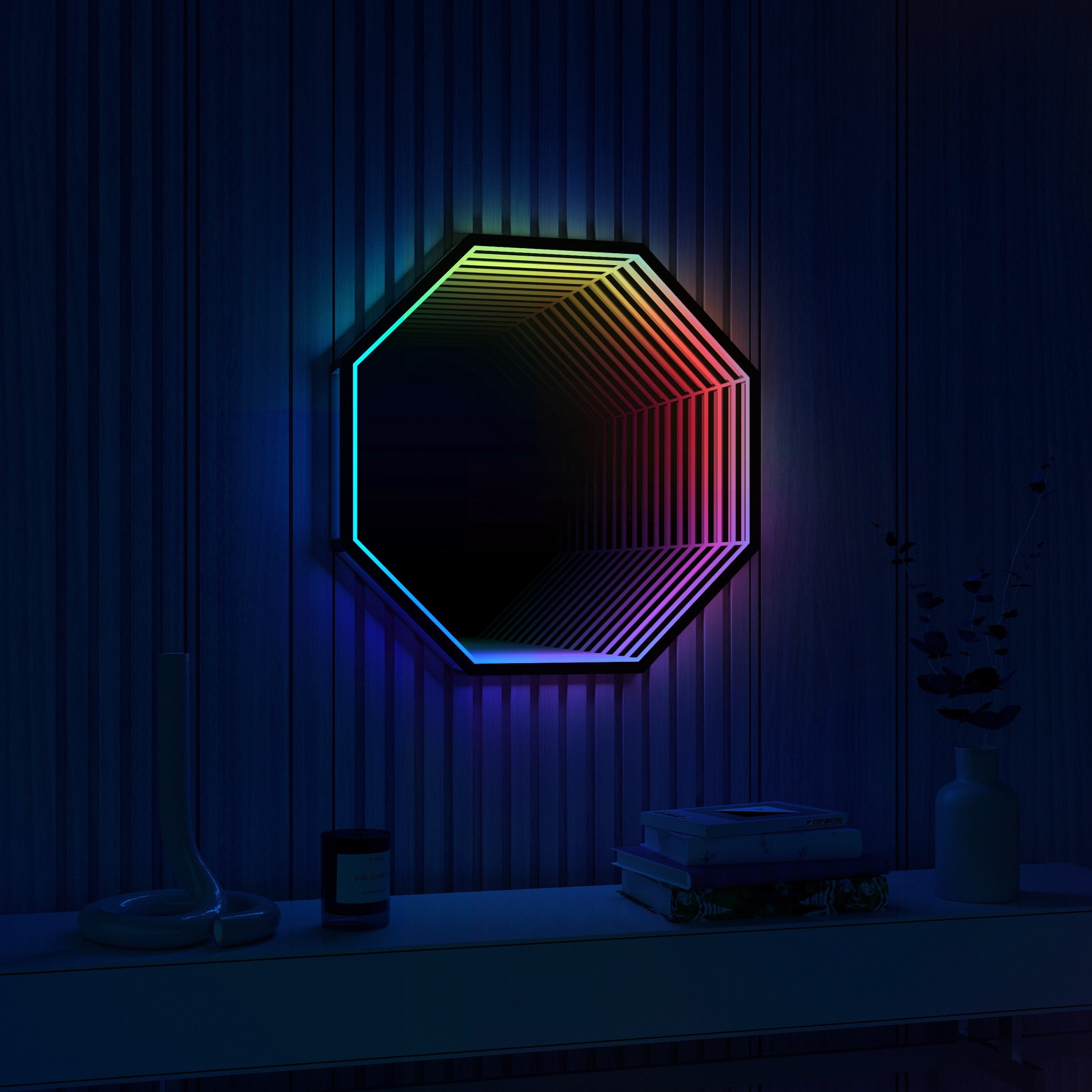3D Octagon Spiegel Licht