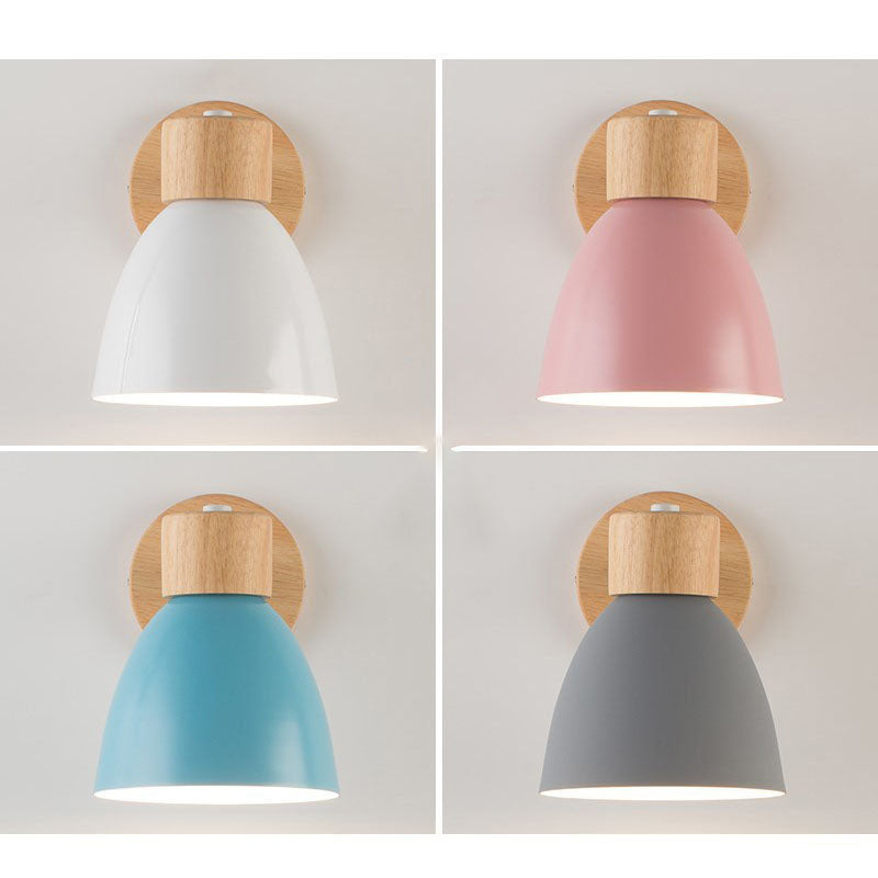 Modern Minimalistische Houten Conus LED Wandlamp | 1-Lamp