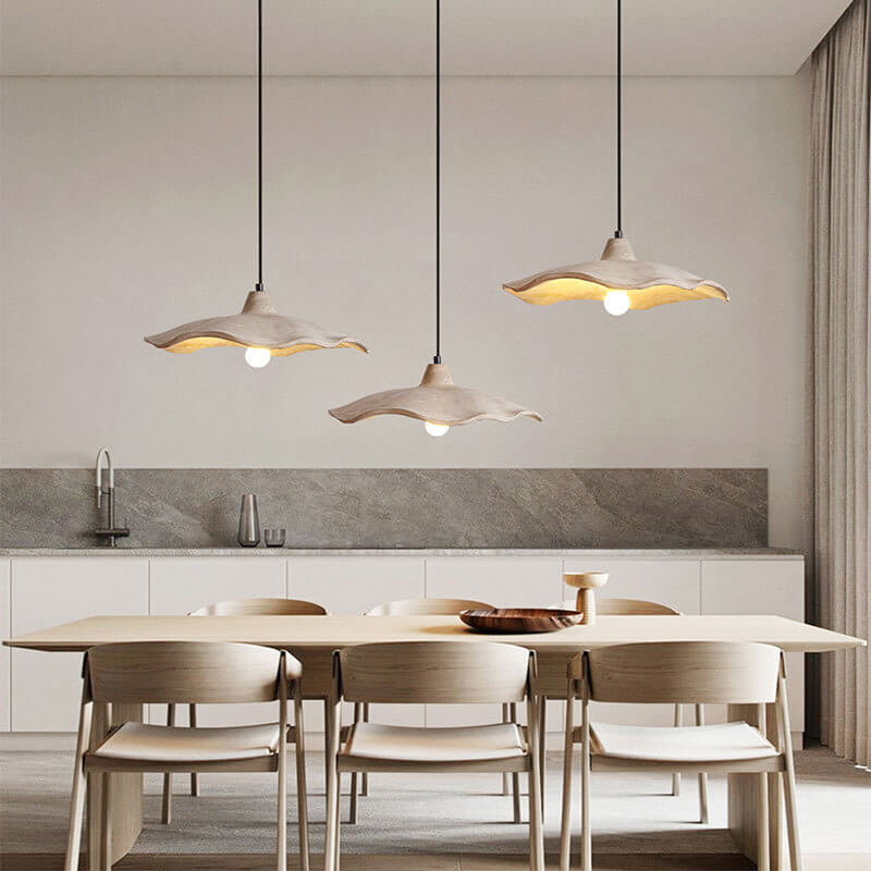 Japanse Vintage Cement Bloem Pendelverlichting | 1-Licht