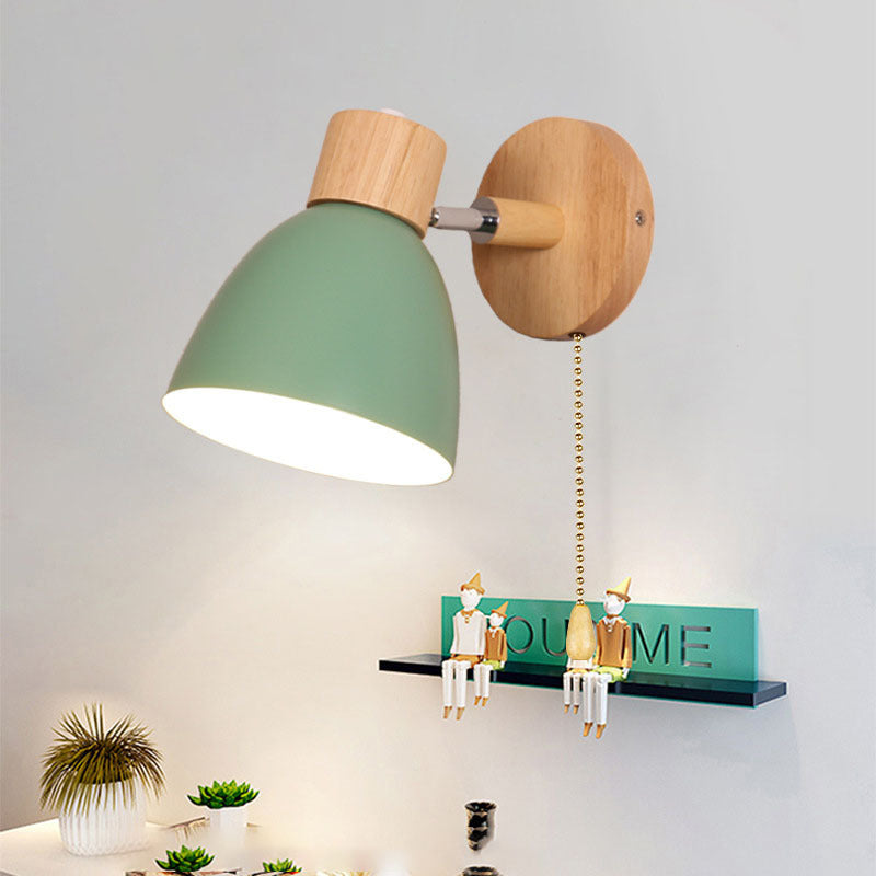 Modern Minimalistische Houten Conus LED Wandlamp | 1-Lamp