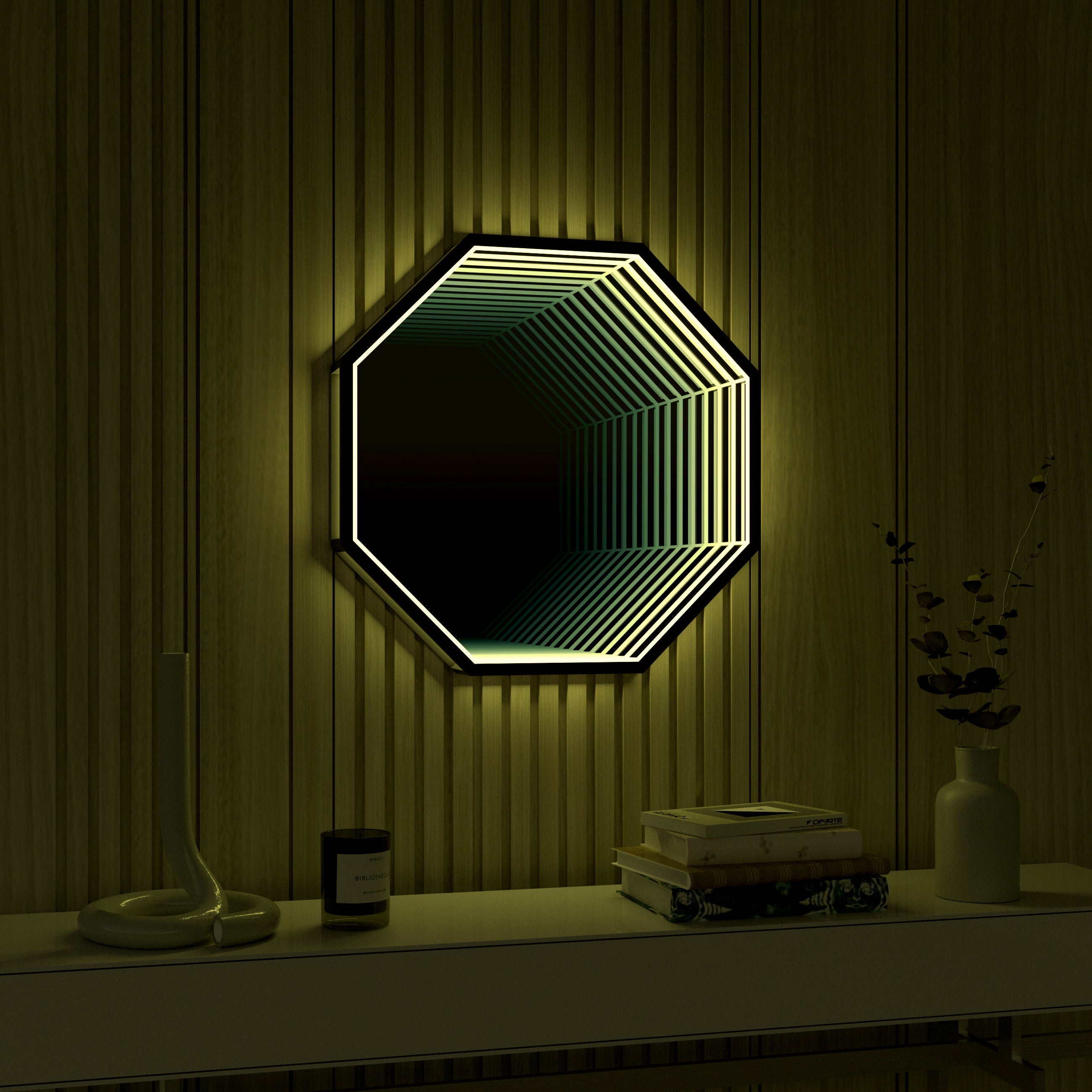 3D Octagon Spiegel Licht