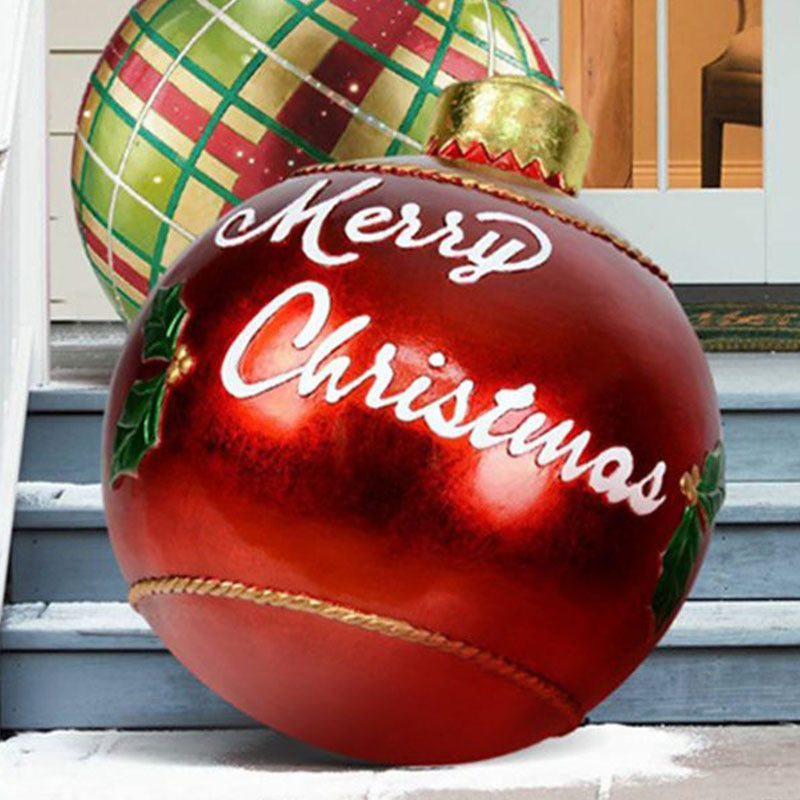 Opblaasbare Kerstbal Buiten Decoratie 60cm – Weerbestendige PVC Kerstdecoratie