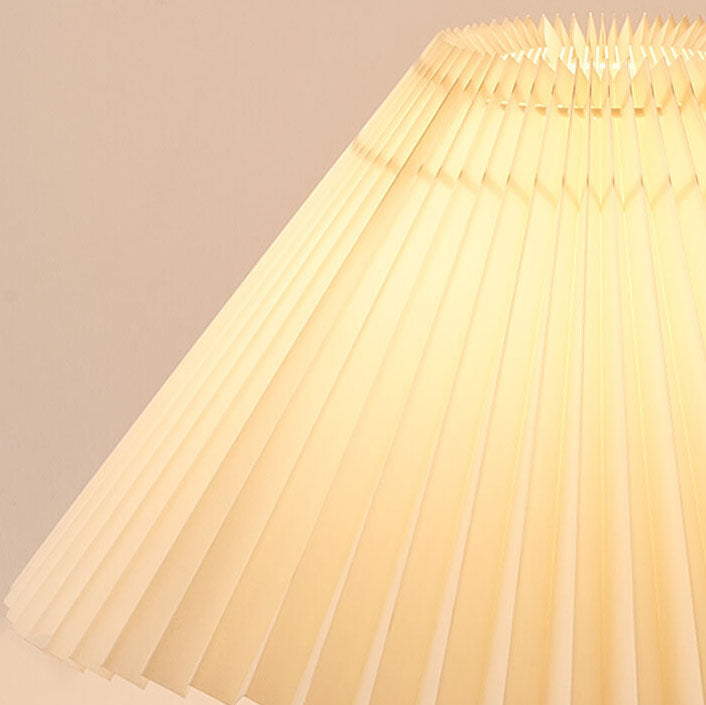 Japanse Minimalistische Houten Constructie Vouwstof LED Tafellamp 1-Licht