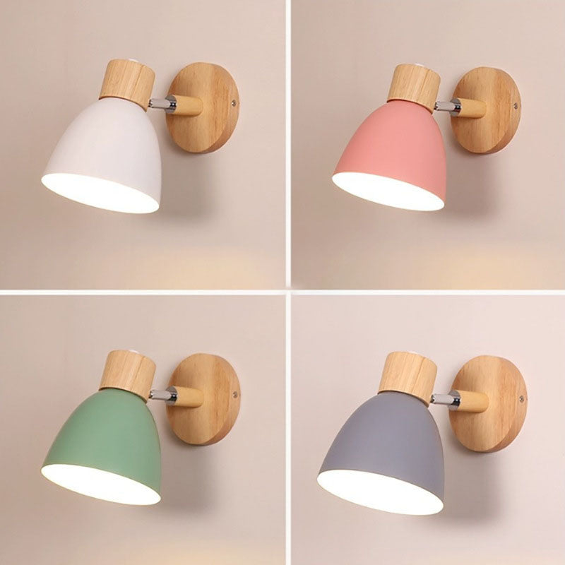 Modern Minimalistische Houten Conus LED Wandlamp | 1-Lamp