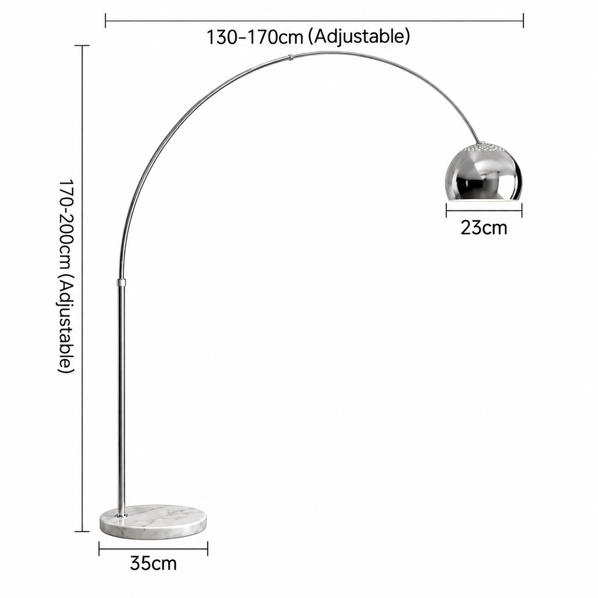 Italiaanse Arco Booglamp – Moderne Design Vloerlamp voor de Woonkamer