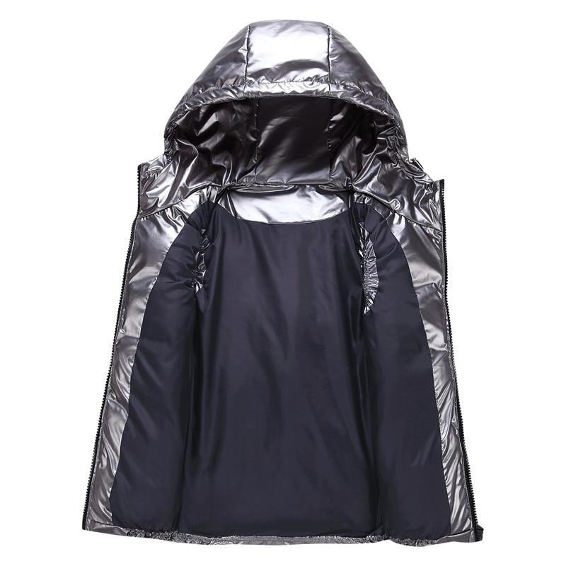 Elegante unisex gewatteerde vest met capuchon