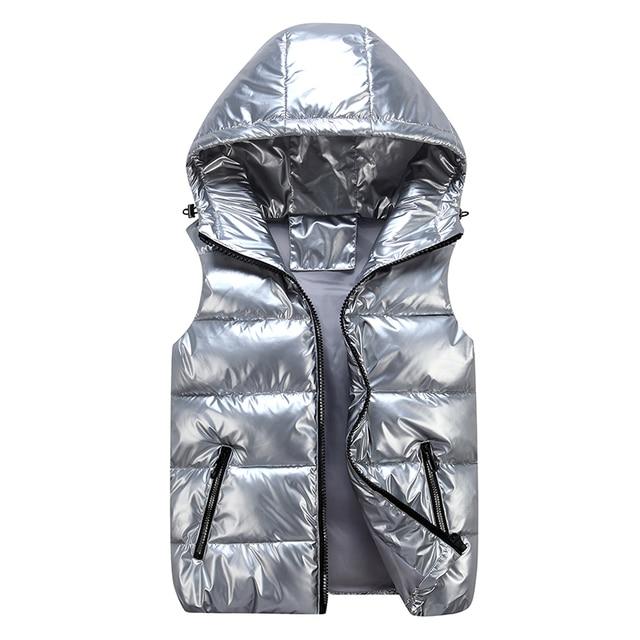 Elegante unisex gewatteerde vest met capuchon