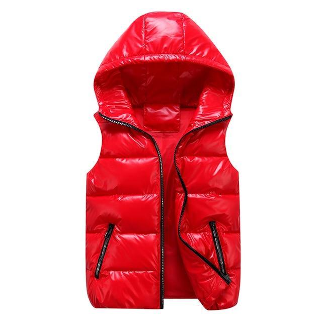 Elegante unisex gewatteerde vest met capuchon