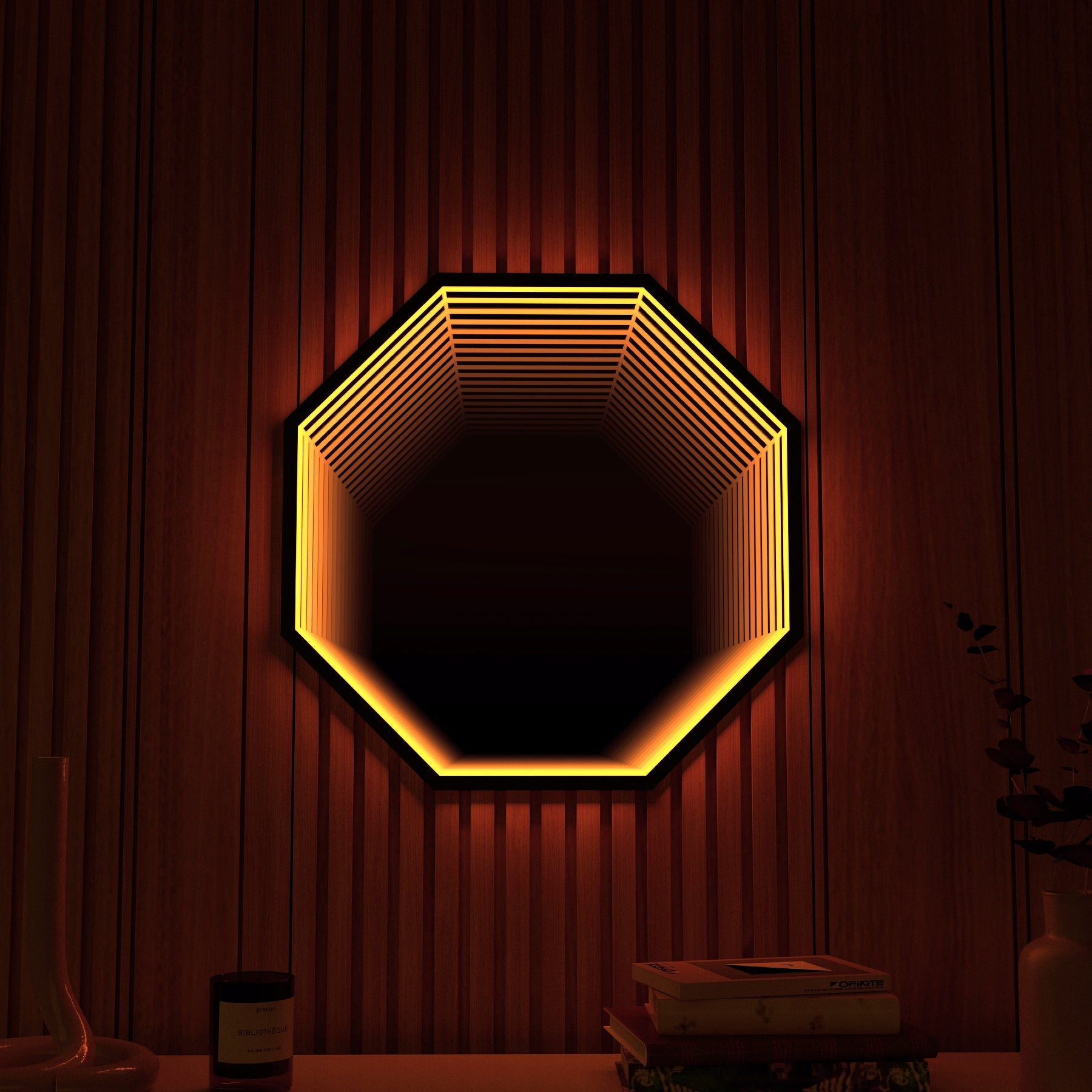 3D Octagon Spiegel Licht