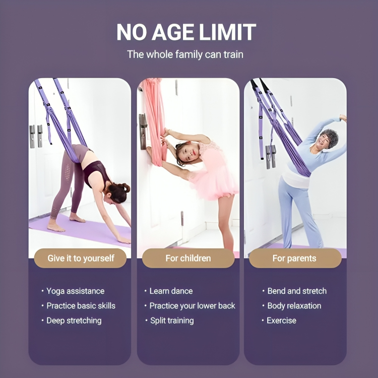 LuxAura AeroStretch™ Aerial Yoga-Touw | Hoogwaardig, flexibel touw voor zwevend yoga met optimale ondersteuning en comfort