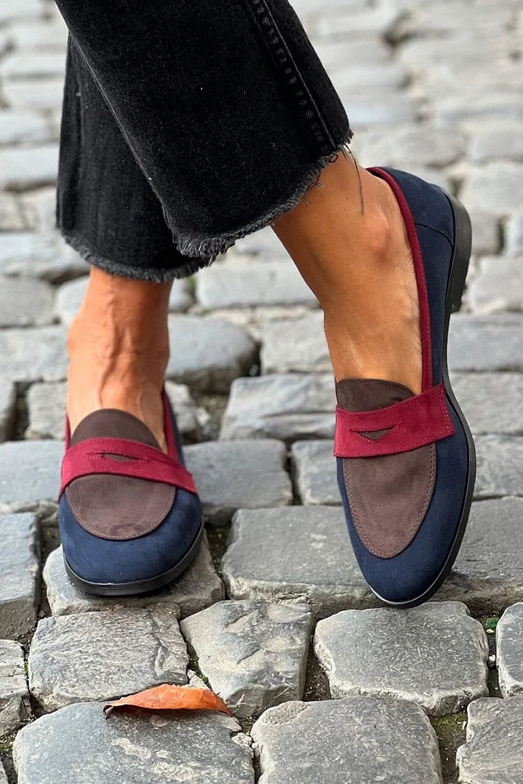Ronde Neus Mocassins met Kleine Hak voor Vrouwen | Ideaal voor Kantoor en Dagelijkse Uitjes