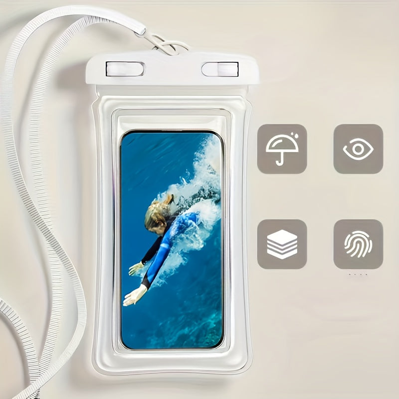 Waterdichte Telefoonhoes met Nekband voor Strand en Reizen – Duurzame PVC Smartphone Case voor 20-32 cm Apparaten